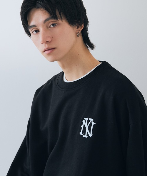 SAVIER(サビアー)の「【SAVIER:サビアー】【同デザインの商品とセットアップ可能】NY ロゴ刺繍 ルーズスウェット バルーンスリーブ 立体ロゴ ユニセックス(スウェット・メンズ・ネイビー/ブラック/杢グレー・MEDIUM/LARGE)」の18枚目の写真