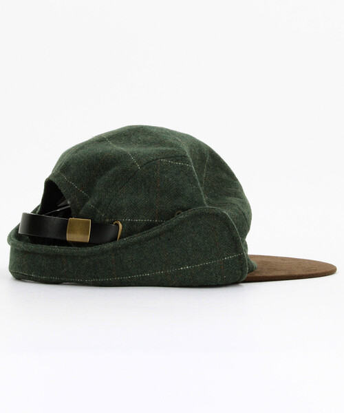 POLeR（ポーラー）の「POLeR/ポーラー TWEED FLAP CAP ツイード フラップキャップ（キャップ・メンズ・グレー/ブラック/グリーン・ONE SIZE）」の6枚目の写真