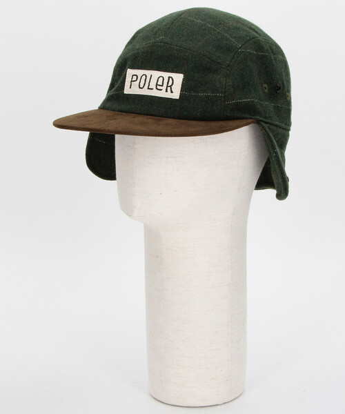 POLeR（ポーラー）の「POLeR/ポーラー TWEED FLAP CAP ツイード フラップキャップ（キャップ・メンズ・グレー/ブラック/グリーン・ONE SIZE）」の13枚目の写真