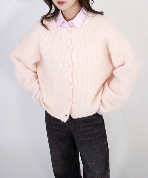 美品 DEICY ラメフラッフィ―カーディガン ベビーピンク allureville(アルアバイル)｜【Loulou Willoughby】GRAINYラメ トップス