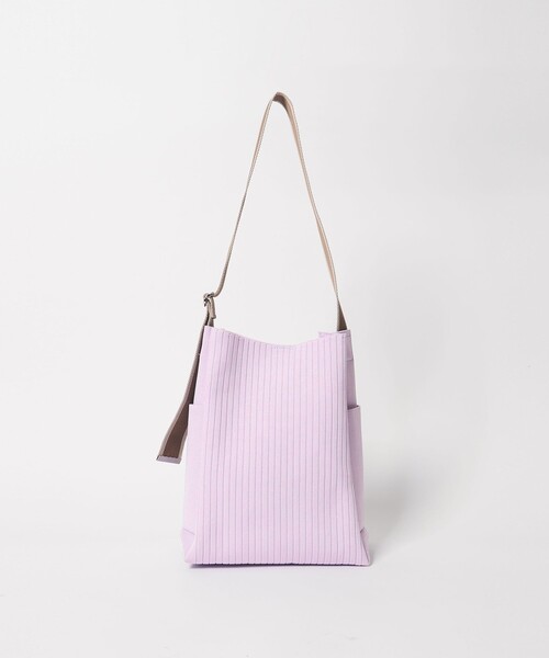 BEAUTY&YOUTH UNITED ARROWS（ビューティーアンドユースユナイテッドアローズ）の「ラインテープ ニット ショルダーバッグ（ショルダーバッグ・レディース・ブラック/ライラック・FREE）」の8枚目の写真