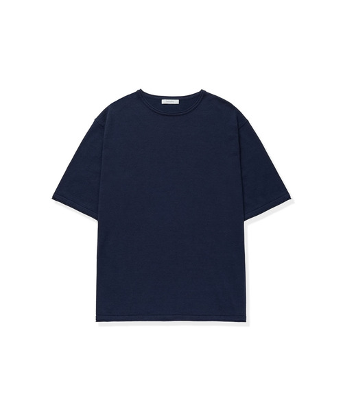 MANNERGRAM(マナーグラム)の「ソフトコットン100 ローリングエッジ ラウンド 半袖ニット - 4カラー(Tシャツ/カットソー・メンズ・ブラック/ブラウン/オフホワイト/ダークネイビー・X-LARGE/XX-LARGE/MEDIUM/LARGE)」の4枚目の写真