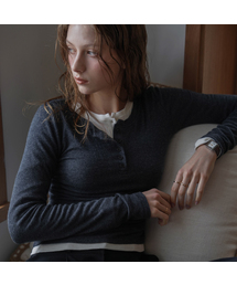 Henley Neck Long Sleeve [Charcoal]