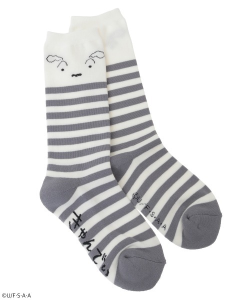 Candy Stripper（キャンディストリッパー）の「【クレヨンしんちゃん】フェイスボーダーソックス（ソックス/靴下・レディース・オフホワイト/ベージュ/ピンク・FREE）」の2枚目の写真