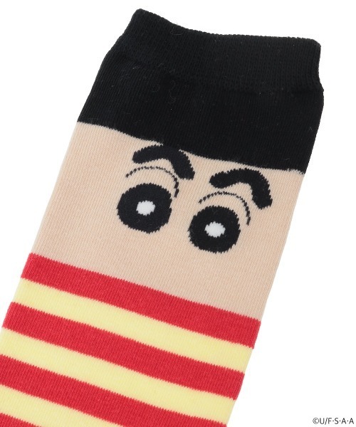 Candy Stripper（キャンディストリッパー）の「【クレヨンしんちゃん】フェイスボーダーソックス（ソックス/靴下・レディース・オフホワイト/ベージュ/ピンク・FREE）」の5枚目の写真