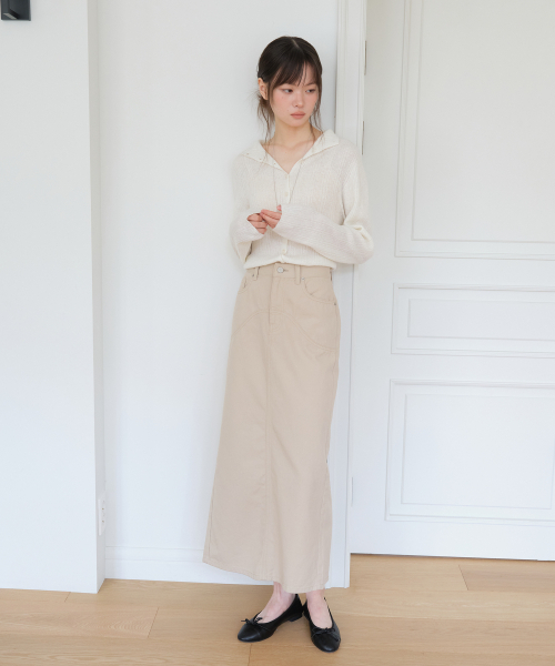 YUPPE(ヨッペ)の「WAVE COTTON SKIRT_BEIGE(スカート・レディース・その他・SMALL/MEDIUM)」の1枚目の写真