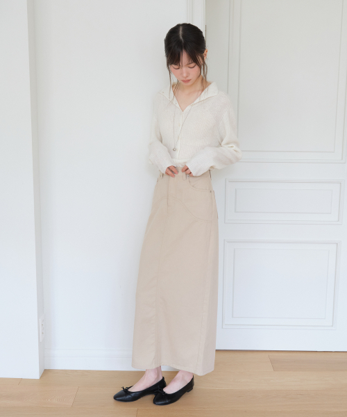 YUPPE(ヨッペ)の「WAVE COTTON SKIRT_BEIGE(スカート・レディース・その他・SMALL/MEDIUM)」の2枚目の写真