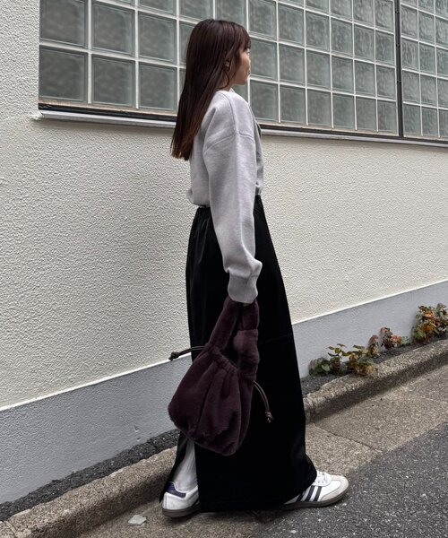 CIAOPANIC TYPY(チャオパニックティピー)の「スウェットライクカレッジロゴニット(ニット/セーター・レディース・ブラウン/レッド/チャコールグレー/グレー・ONE SIZE)」の10枚目の写真