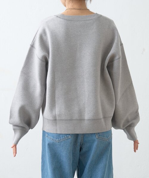 CIAOPANIC TYPY(チャオパニックティピー)の「スウェットライクカレッジロゴニット(ニット/セーター・レディース・ブラウン/レッド/チャコールグレー/グレー・ONE SIZE)」の21枚目の写真