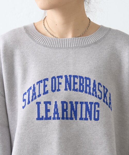 CIAOPANIC TYPY(チャオパニックティピー)の「スウェットライクカレッジロゴニット(ニット/セーター・レディース・ブラウン/レッド/チャコールグレー/グレー・ONE SIZE)」の22枚目の写真