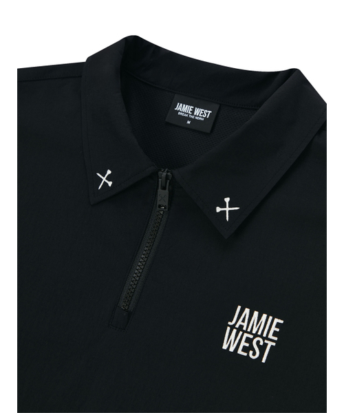 JAMIE WEST(ジェイミーウエスト)の「ナイロンハーフジップベンチルカラティシャツ(ブラック)(ポロシャツ・レディース・その他・MEDIUM/LARGE/X-LARGE)」の3枚目の写真