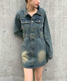 3.3 Field Trip  | 3.3 Field Trip／ヴィンテージライクデニムミニワンピース(ワンピース)