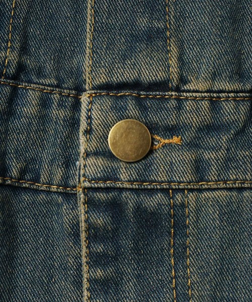 3.3 Field Trip （3.3フィールドトリップ）の「3.3 Field Trip／ヴィンテージライクデニムミニワンピース（ワンピース・レディース・ネイビー/ブルー・MEDIUM/SMALL）」の22枚目の写真