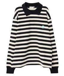 MAYOL（マイヨール）の「ダブルカラーラグビー長袖Tシャツ_ブラック（ポロシャツ）」