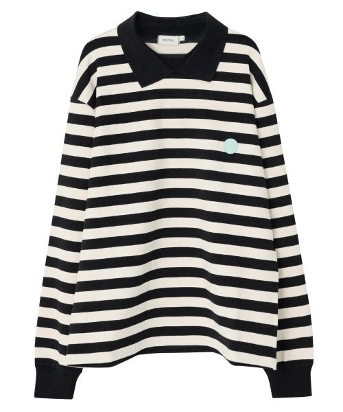 MAYOL(マイヨール)の「ダブルカラーラグビー長袖Tシャツ_ブラック(ポロシャツ・メンズ・その他・X-LARGE/LARGE)」の1枚目の写真