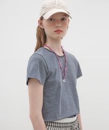 POEV（ポエブ）の「Two-tone Striped T-shirt - Navy（Tシャツ/カットソー）」