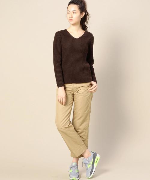 BEAUTY&YOUTH UNITED ARROWS（ビューティーアンドユースユナイテッドアローズ）の「BY 2×2リブVネックニットプルオーバー◆（ニット/セーター・レディース・ホワイト/ブラック/ライトグレー/ブラウン・FREE）」の14枚目の写真