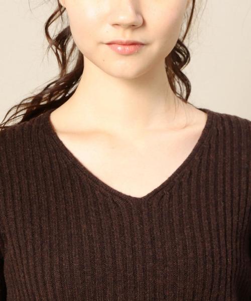 BEAUTY&YOUTH UNITED ARROWS（ビューティーアンドユースユナイテッドアローズ）の「BY 2×2リブVネックニットプルオーバー◆（ニット/セーター・レディース・ホワイト/ブラック/ライトグレー/ブラウン・FREE）」の15枚目の写真