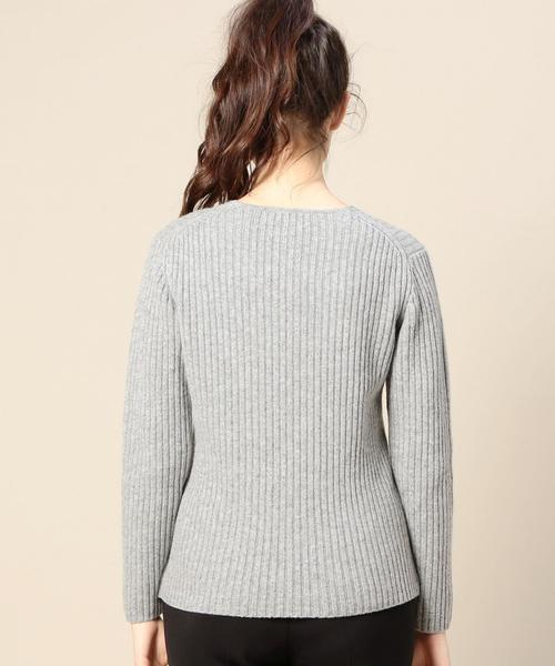 BEAUTY&YOUTH UNITED ARROWS（ビューティーアンドユースユナイテッドアローズ）の「BY 2×2リブVネックニットプルオーバー◆（ニット/セーター・レディース・ホワイト/ブラック/ライトグレー/ブラウン・FREE）」の9枚目の写真