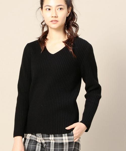 BEAUTY&YOUTH UNITED ARROWS（ビューティーアンドユースユナイテッドアローズ）の「BY 2×2リブVネックニットプルオーバー◆（ニット/セーター・レディース・ホワイト/ブラック/ライトグレー/ブラウン・FREE）」の19枚目の写真