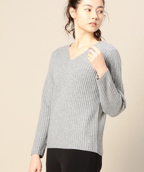 BEAUTY&YOUTH UNITED ARROWS（ビューティーアンドユースユナイテッドアローズ）の「BY 2×2リブVネックニットプルオーバー◆（ニット/セーター・レディース・ホワイト/ブラック/ライトグレー/ブラウン・FREE）」の20枚目の写真
