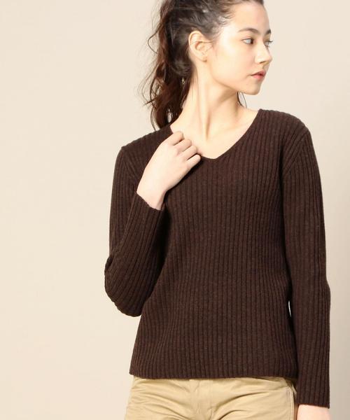 BEAUTY&YOUTH UNITED ARROWS（ビューティーアンドユースユナイテッドアローズ）の「BY 2×2リブVネックニットプルオーバー◆（ニット/セーター・レディース・ホワイト/ブラック/ライトグレー/ブラウン・FREE）」の21枚目の写真