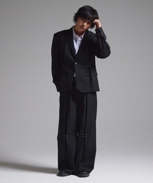 GRANCY ピアスデザインタックテーラードジャケット GRANCY】Pierced Tuck Tailored Jacket / ピアスデザインタック