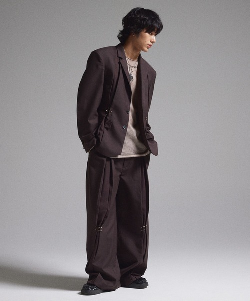 GRANCY（グランシー）の「【GRANCY】Pierced Tuck Tailored Jacket / ピアスデザインタックテーラードジャケット（テーラードジャケット・メンズ・ブラウン/ブラック・S/M/L）」の7枚目の写真