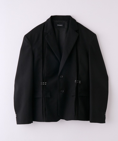GRANCY（グランシー）の「【GRANCY】Pierced Tuck Tailored Jacket / ピアスデザインタックテーラードジャケット（テーラードジャケット・メンズ・ブラウン/ブラック・S/M/L）」の16枚目の写真