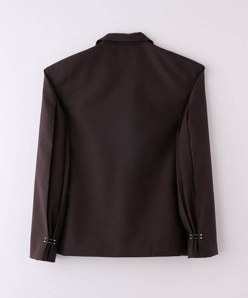 GRANCY（グランシー）の「【GRANCY】Pierced Tuck Tailored Jacket / ピアスデザインタックテーラードジャケット（テーラードジャケット・メンズ・ブラウン/ブラック・S/M/L）」の19枚目の写真