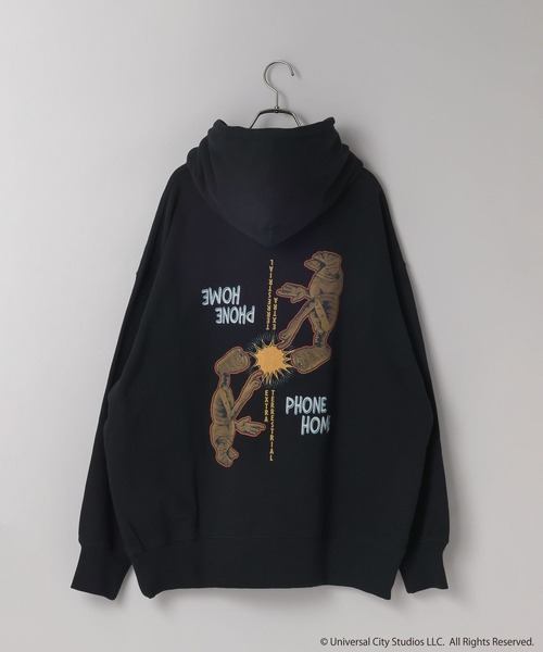 LOWRYS FARM（ローリーズファーム）の「【LFM(U)】E.T.／スウェットフーディー　 625125（スウェット・メンズ・ブラック/オフホワイト・MEDIUM/LARGE）」の13枚目の写真