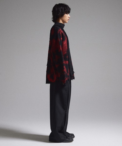 GRANCY（グランシー）の「【GRANCY】Spray Damaged V-neck Wool Knit / スプレーダメージVネックウールニット（ニット/セーター・メンズ・ブラック/ブラウン・S/M/L）」の12枚目の写真