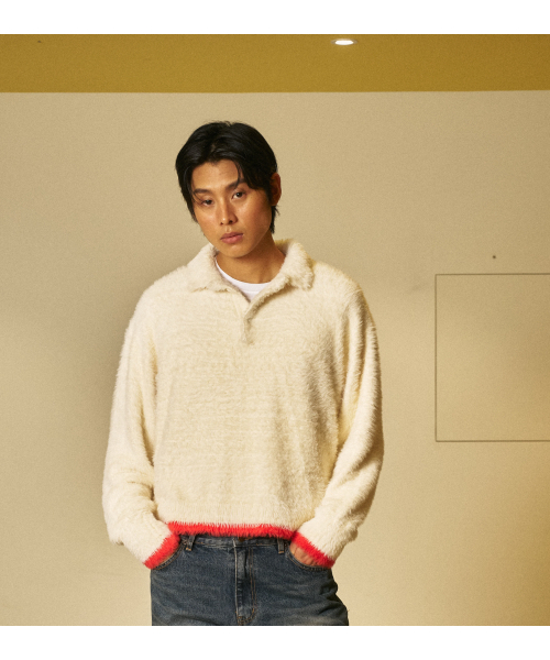 AMOU(アモウ)の「Mohair Washable Kara knit IVORY(ニット/セーター・レディース・その他・1/2/3)」の6枚目の写真