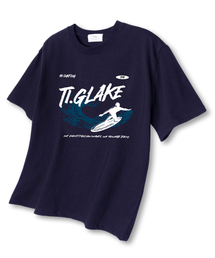 リサーフィン オーバーサイズ 半袖Tシャツ ネイビー