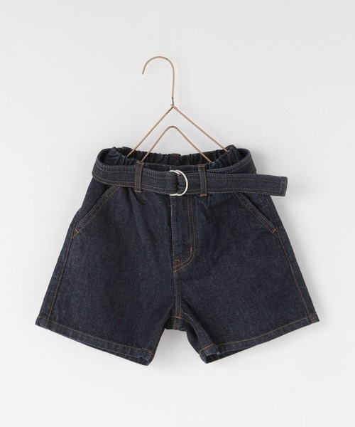 LOWRYS FARM(ローリーズファーム)の「ベルトツキデニムショートパンツ 607546(デニムパンツ・キッズ・ワンウォッシュ/ブルー/ブラック・110cm/150cm/140cm/130cm/120cm)」の7枚目の写真