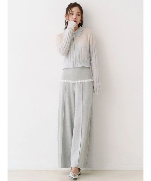CALNAMUR（カルナムール）の「太リブベルトスウェットパンツ（その他パンツ・レディース・ライトグレー/ネイビー・FREE）」の7枚目の写真