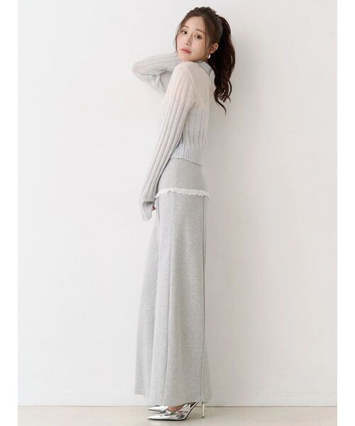 CALNAMUR（カルナムール）の「太リブベルトスウェットパンツ（その他パンツ・レディース・ライトグレー/ネイビー・FREE）」の8枚目の写真