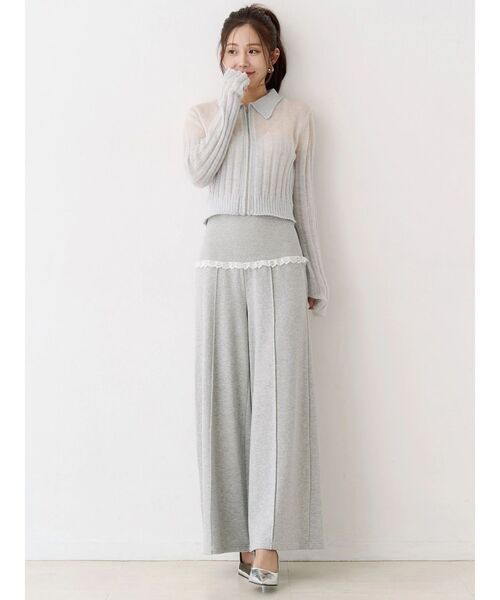 CALNAMUR（カルナムール）の「太リブベルトスウェットパンツ（その他パンツ・レディース・ライトグレー/ネイビー・FREE）」の9枚目の写真