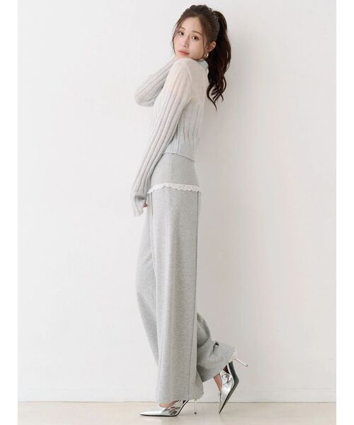 CALNAMUR（カルナムール）の「太リブベルトスウェットパンツ（その他パンツ・レディース・ライトグレー/ネイビー・FREE）」の10枚目の写真