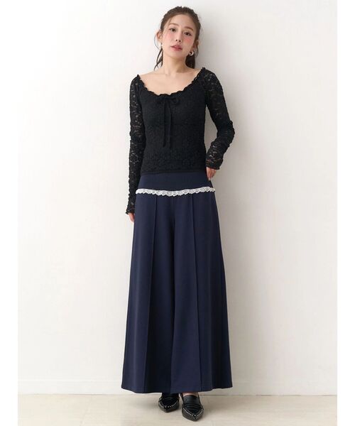 CALNAMUR（カルナムール）の「太リブベルトスウェットパンツ（その他パンツ・レディース・ライトグレー/ネイビー・FREE）」の12枚目の写真