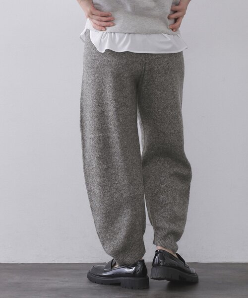 OPAQUE.CLIP（オペークドットクリップ）の「ニットパンツ/セットアップ対応可【洗濯機OK】（その他パンツ・レディース・チャコールグレー/オフホワイト・00）」の7枚目の写真