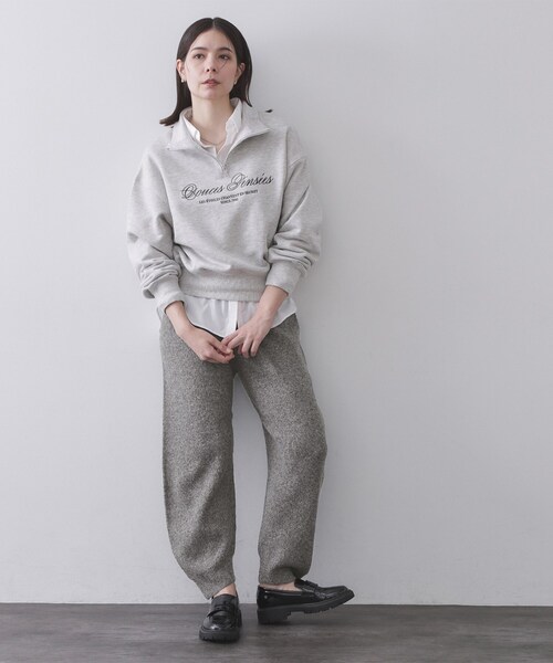 OPAQUE.CLIP（オペークドットクリップ）の「ニットパンツ/セットアップ対応可【洗濯機OK】（その他パンツ・レディース・チャコールグレー/オフホワイト・00）」の8枚目の写真