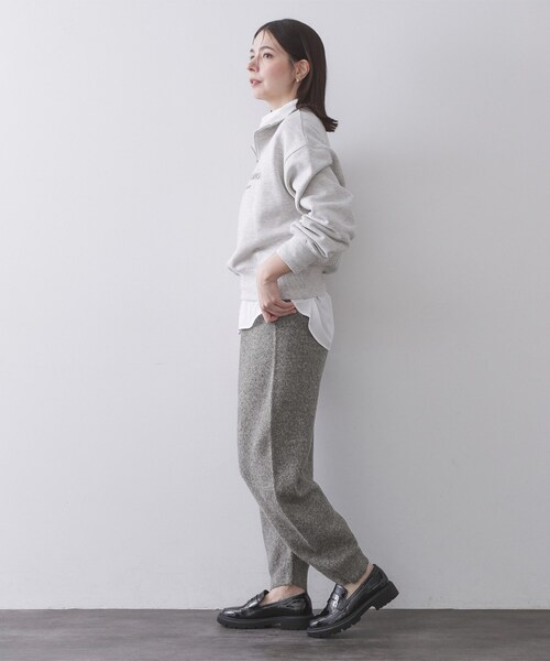 OPAQUE.CLIP（オペークドットクリップ）の「ニットパンツ/セットアップ対応可【洗濯機OK】（その他パンツ・レディース・チャコールグレー/オフホワイト・00）」の9枚目の写真