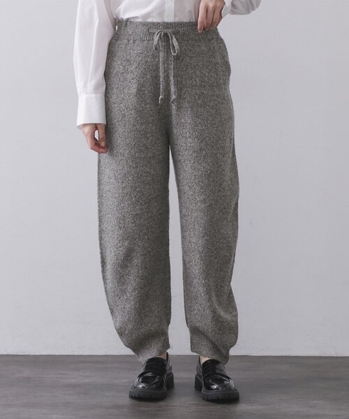OPAQUE.CLIP（オペークドットクリップ）の「ニットパンツ/セットアップ対応可【洗濯機OK】（その他パンツ・レディース・チャコールグレー/オフホワイト・00）」の11枚目の写真