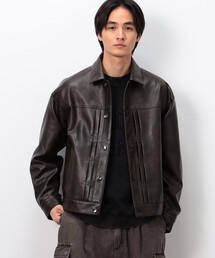 Purple&Yellow（パープルアンドイエロー）の「合成皮革Gジャン（ブルゾン）」