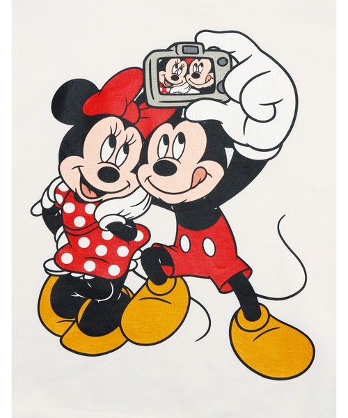 Little sunny bite（リトルサニーバイト）の「《little sunny bite Disney collection》micky & minnie selfie sweat top（スウェット・レディース・ピンク/ホワイト/ブラック・MEDIUM/SMALL）」の9枚目の写真