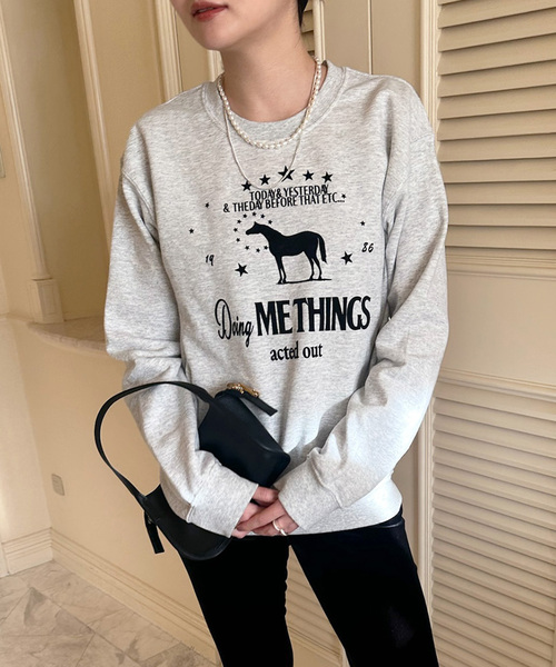 EDIT. FOR LULU（エディットフォールル）の「【SKIN for LULU】DMT sweat（Tシャツ/カットソー・レディース・チャコールグレー・FREE）」の3枚目の写真