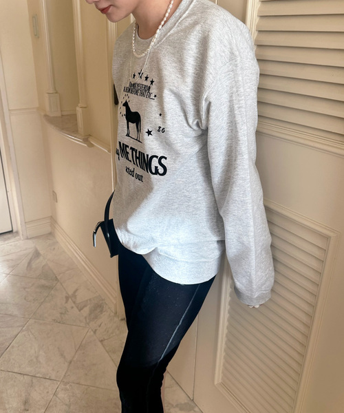 EDIT. FOR LULU（エディットフォールル）の「【SKIN for LULU】DMT sweat（Tシャツ/カットソー・レディース・チャコールグレー・FREE）」の4枚目の写真