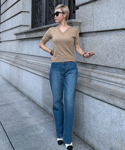 JENNE（ジェンヌ）の「シルク混シアーブルオーバー（Tシャツ/カットソー・レディース・ブラック/ベージュ/グリーン・SMALL/MEDIUM/LARGE）」の4枚目の写真