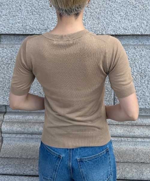 JENNE（ジェンヌ）の「シルク混シアーブルオーバー（Tシャツ/カットソー・レディース・ブラック/ベージュ/グリーン・SMALL/MEDIUM/LARGE）」の6枚目の写真